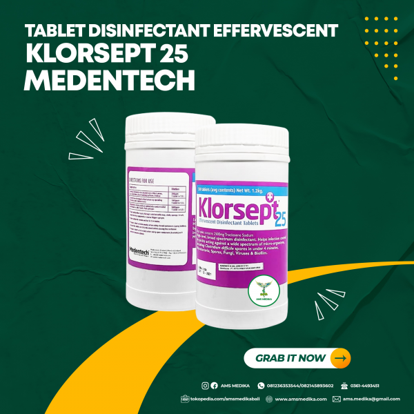 Tablet Disinfectant Effervescent Klorsept 25 Medentech