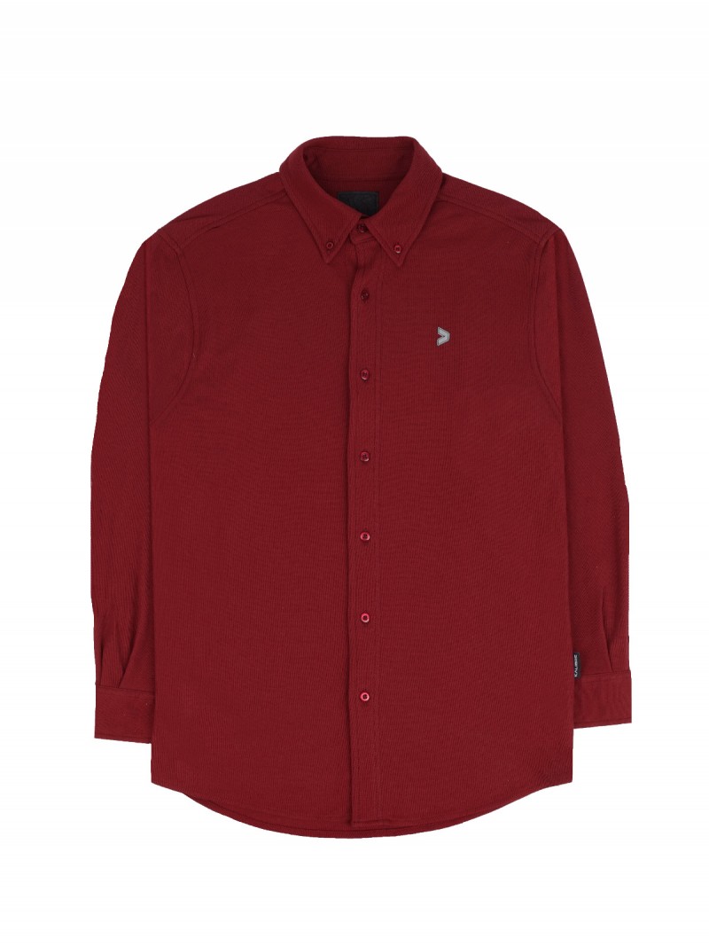 Kemeja Pria Kalibre Long Sleeve Shirt Vounter Maroon 981153