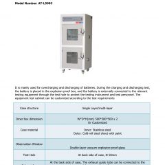 Battery Explosion Proof Test Chamber