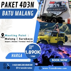 Paket Wisata 4D3N Jelajah Batu Malang